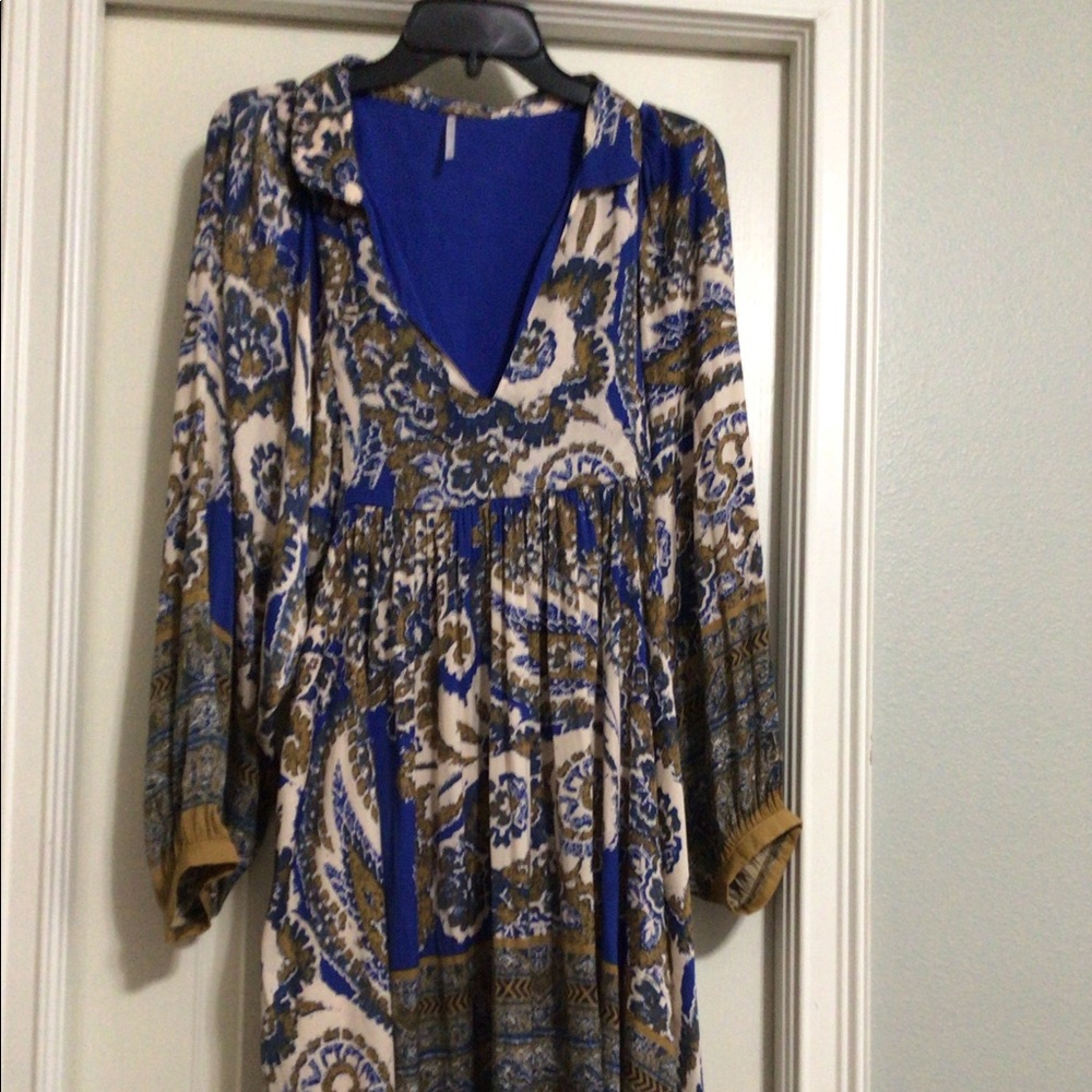 Blue free people tunic! Size medium